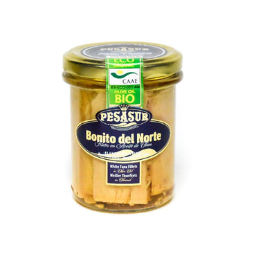 Pesasur conservas de pescado Filetes de Bonito del Norte en AOVE Eco 195 g carne