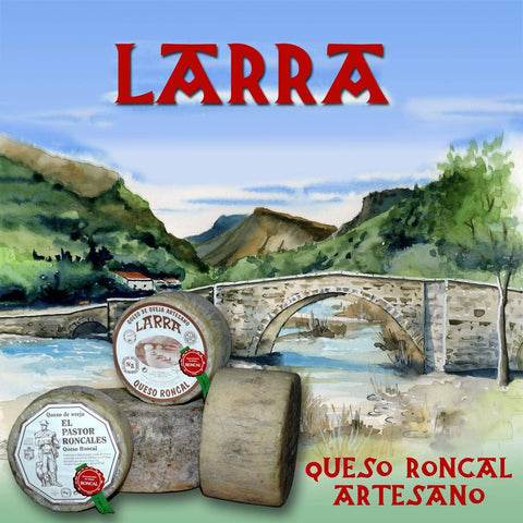 Carnísima Queso Queso D.O. Roncal artesano de oveja curado Larra Pastor Roncalés cuña 300 g carne