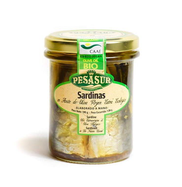 Carnísima conserva Sardinas en Aceite de Oliva Virgen Extra Ecológico 195 g carne