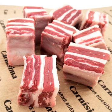 Ternera ecológica de Navarra costilla churrasco 500 G / DADOS CUADRADOS Costilla churrasco de Wagyu del Pirineo carne