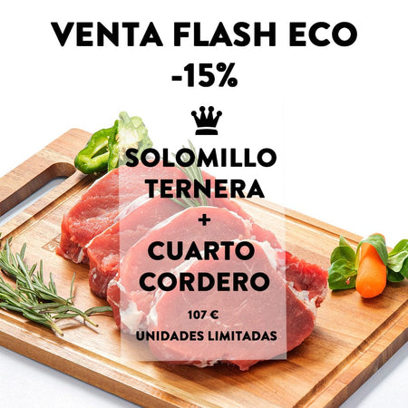 Almazor cuarto de cordero eco Venta Flash: Cuarto delantero de cordero eco 2,5 kg y solomillo de ternera eco 1 kg carne