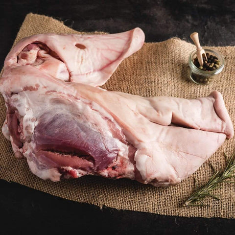 Masía Tero Cabeza Cortada por la mitad Cabeza de Cerdo Eco 7-8 kg carne