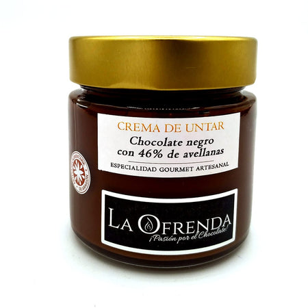 La Ofrenda Crema de chocolate negro con 46% de avellanas 250 g carne