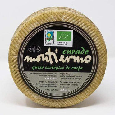 Carnísima Queso Queso  ecológico artesano curado de leche cruda oveja Montiermo  cuña 325-350 gr carne